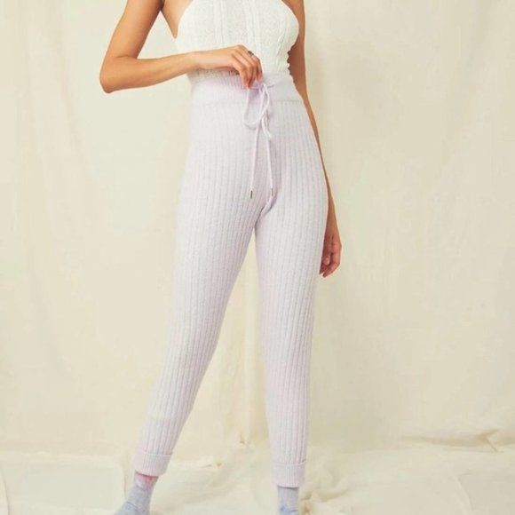 Free People Joggers FP Lilac Around the Clock Lounge Pants - Picture 1 of 12